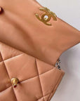 CHNL 19 Flap Bag Caramel Lambskin GHW