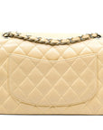 CHNL A01112 Medium Classic Double Flap Beige Caviar 25.5CM Shoulder Bags Shw