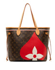 Brown LV Monogram Game On Neverfull MM Tote Bag