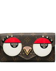Brown LV Monogram Valentines Bird Sarah Wallet