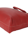 PRD CONVERTIBLE VERTICAL TOTE RED GRAINED CALF LEATHER GOLD HARDWARE WITH DUST COVER AND STRAP