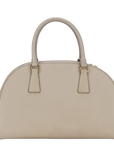 PRD DOME HANDBAG (BL) POMICE SAFFIANO LEATHER GOLD HARDWARE WITH LOCK&KEYS, DUST COVER AND CARD
