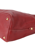 PRD BN TOTE LARGE ROSSO VITELLO DAINO LEATHER GOLD HARDWARE WITH CARD