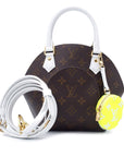 Brown LV Monogram Match Ellipse BB Satchel