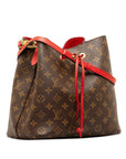 Brown LV Monogram Neonoe MM Bucket Bag