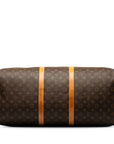 Brown LV Monogram Keepall Bandouliere 60 Travel Bag