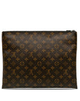 Brown LV Monogram Solar Ray A4 Pochette Clutch Bag