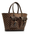 Brown LV Damier Ebene Manosque GM Tote Bag