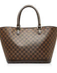 Brown LV Damier Ebene Manosque GM Tote Bag