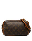Brown LV Monogram Pochette Marly Bandouliere Crossbody Bag