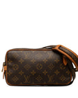 Brown LV Monogram Pochette Marly Bandouliere Crossbody Bag