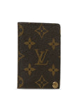Brown LV Monogram Porte-Cartes Credit Pression Card Holder