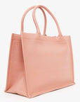 Christian DOR Pink Oblique Embossed Leather Medium Book Tote