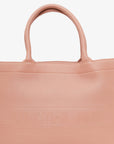 Christian DOR Pink Oblique Embossed Leather Medium Book Tote