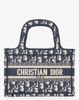 Christian DOR Navy Oblique Mini Book Tote