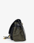 PRD Green Nylon/Leather Quilted Impunture Corsaire Crossbody