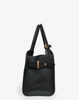 PRD Black Leather Medium Tote Bag