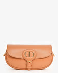 Christian DOR Brown Leather East West 'Bobby' Bag