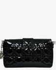 Christian DOR Black Patent Leather 'Miss DOR' Crossbody Bag