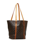 Brown LV Monogram Sac Shopping Tote Bag