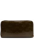 Brown LV Monogram Vernis Zippy Wallet