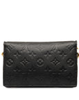 Black LV Monogram Empreinte Vavin Wallet on Chain Crossbody Bag