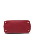 PRD Fuoco Saffiano Lux Leather Medium Double Zip Tote