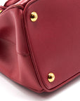 PRD Fuoco Saffiano Lux Leather Medium Double Zip Tote