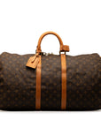 Brown LV Monogram Keepall 55 Travel Bag