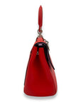 Be DOR Top Handle Bag Red in Calfskin, Silver hardware
