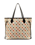 Beige LV Monogram Game On Neverfull MM Tote Bag
