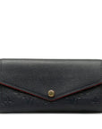 Blue LV Monogram Empreinte Portefeuille Sarah Wallet