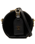 Black LV Vernis Mini Boite Chapeau Souple Crossbody Bag