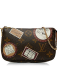 Brown LV Monogram Patch Mini Pochette Accessoires Baguette