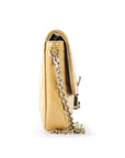 CHRISTIAN DOR Beige Cannage Patent Leather Small Miss DOR Promenade Crossbody Bag