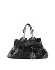 CHRISTIAN DOR Black Cannage Leather Le Trente Hobo Bag