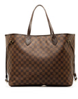 Brown LV Damier Ebene Neverfull GM Tote Bag