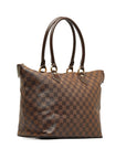 Brown LV Damier Ebene Saleya MM Tote Bag
