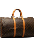 Brown LV Monogram Keepall 50 Travel Bag