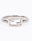 FNDI Baguette Ring Silver Base Metal Small