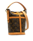 Brown LV Monogram Duffle Bucket Bag