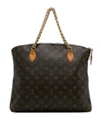 Brown LV Monogram Lockit Chain MM Tote Bag