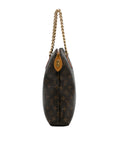 Brown LV Monogram Lockit Chain MM Tote Bag