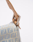 FNDI Mamma Zuccha Flap Bag Blue Canvas Small
