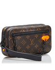 Brown LV Monogram Solar Ray Pochette Volga Clutch Bag