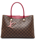 Brown LV Damier Ebene Riverside Tote Bag