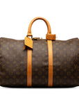 Brown LV Monogram Keepall 45 Travel Bag