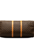 Brown LV Monogram Keepall Bandouliere 60 Travel Bag