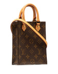 Brown LV Monogram Petit Sac Plat Satchel