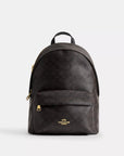Taylor Small Backpack In Signature Canvas (Gold/Tan/Brown)